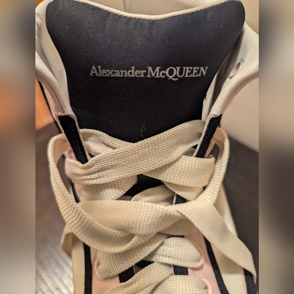 Alexander McQueen Men's Multicolored High-Top Court Trainer Size 41.5 EU 8.5 US - Picture 11 of 14